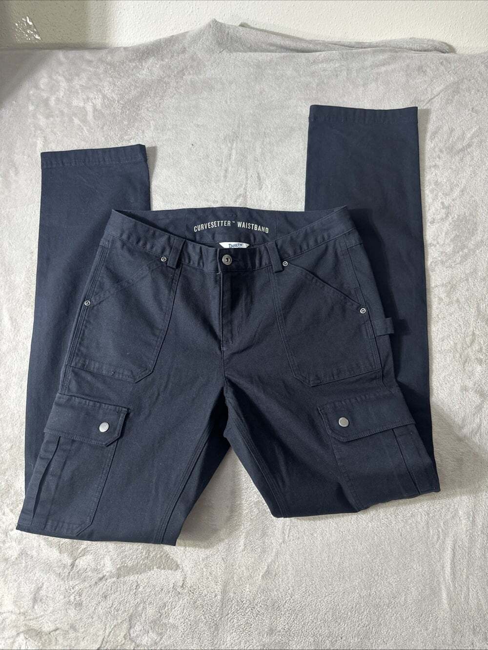 Duluth Trading Co Curvesetter Womens 8x35 Black Work Pants Straight Leg